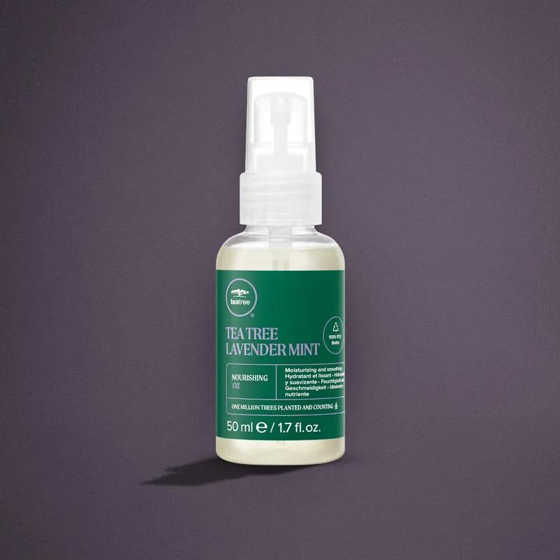 a bottle of Tea Tree Lavender Mint Nourishing Oil