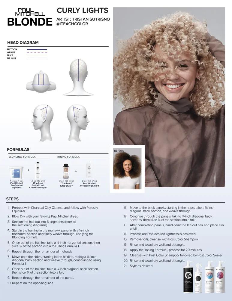 image of Paul Mitchell Blonde Curly Lights tip card