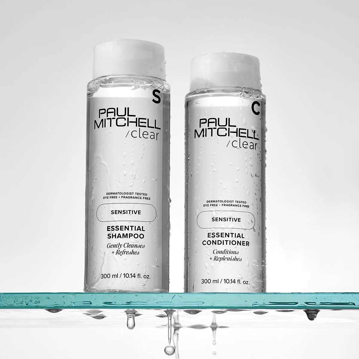 artistic image of Paul Mitchell Clear Essential Shampoo and Conditioner