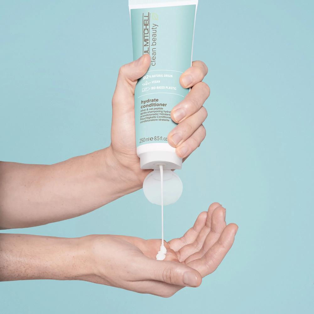 a bottle of Clean Beauty Hydrate Conditioner