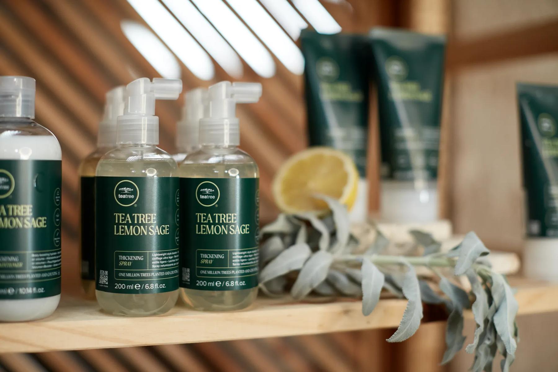 artistic image of Tea Tree Lemon Sage Thickening Spray