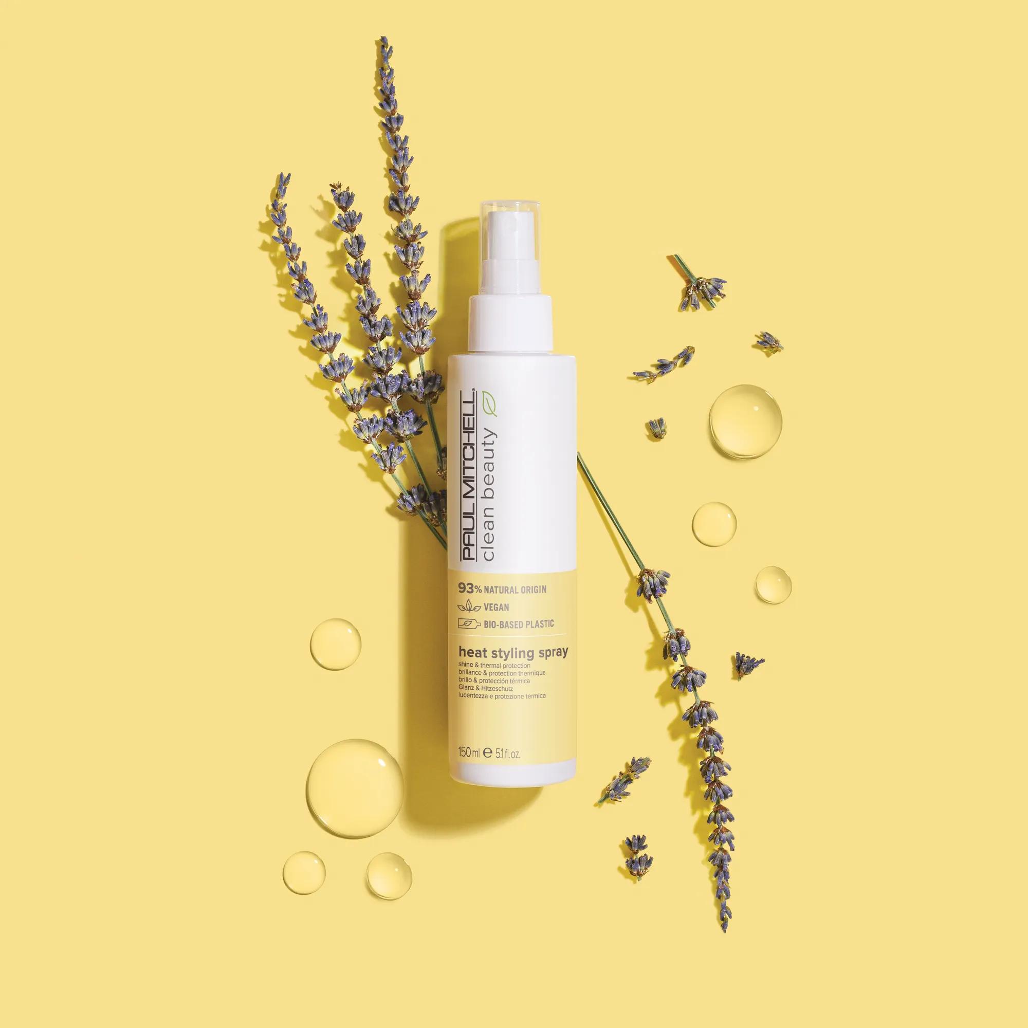 image of a bottle of Clean Beauty Heat Styling Spray