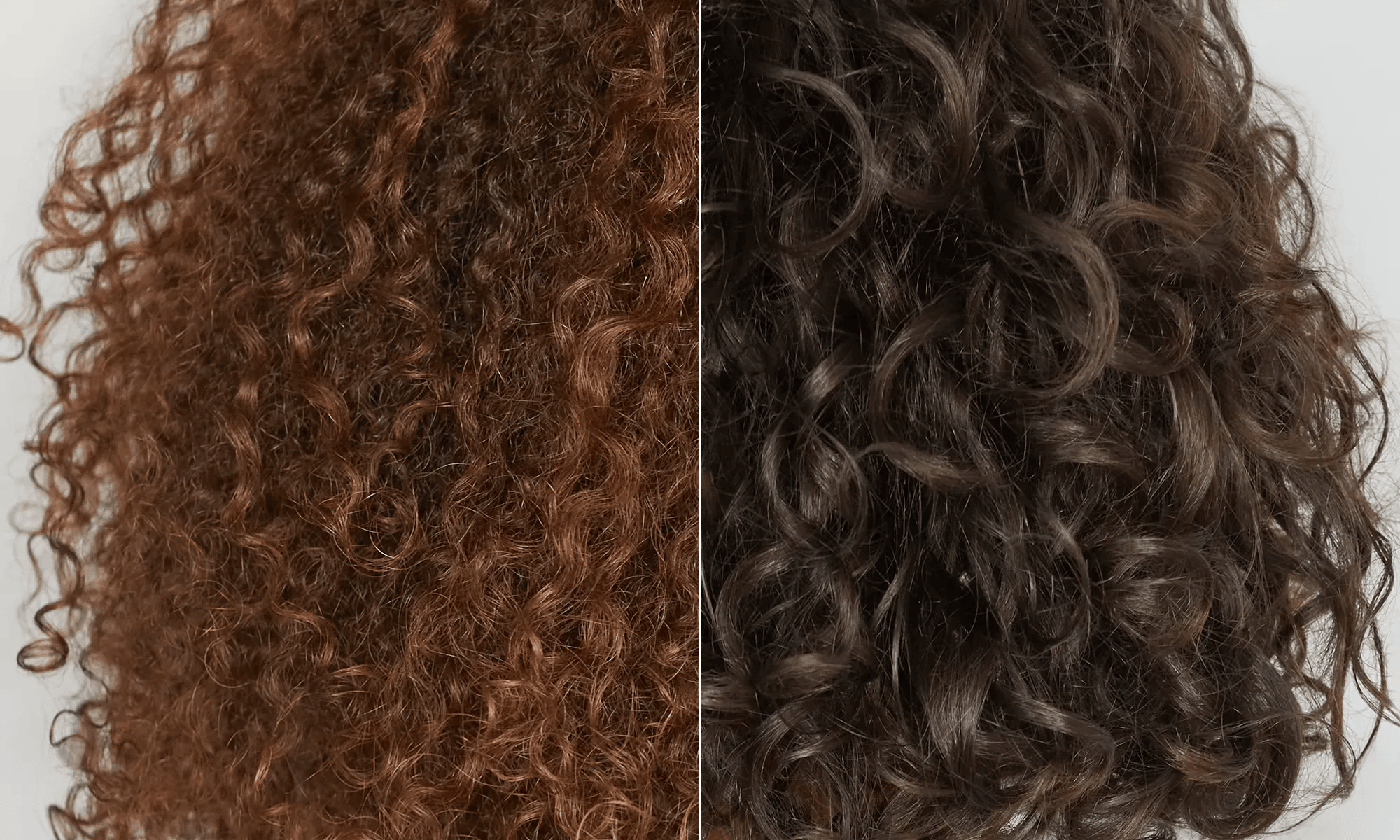 comparison image of poor curl cmulping versus better curl clumping