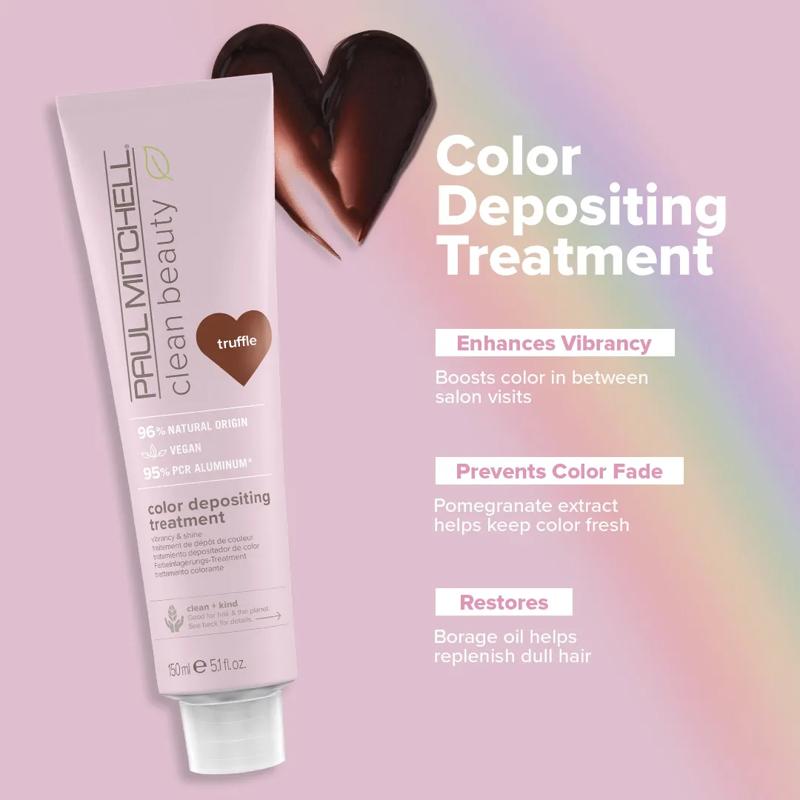 infographic of Clean Beauty Color Depositing Treatment - Truffle