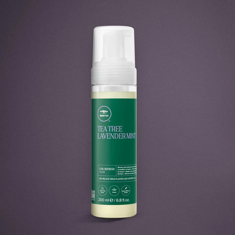 a bottle of Lavender Curl Refresh Foam