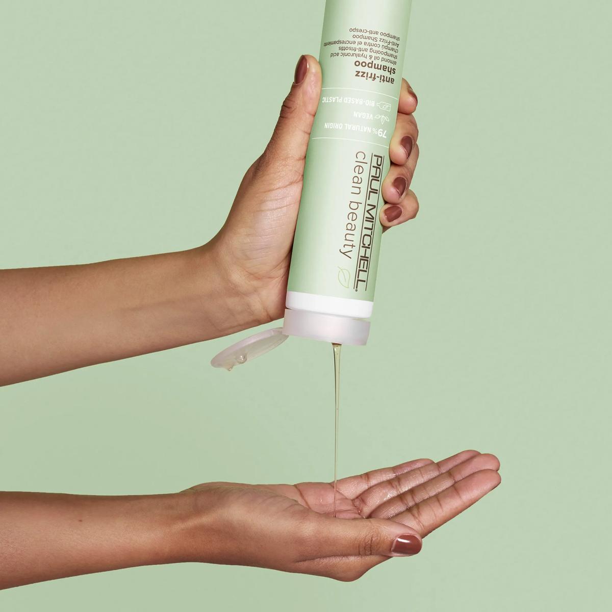 image of a bottle of Clean Beauty Anti-Frizz Shampoo