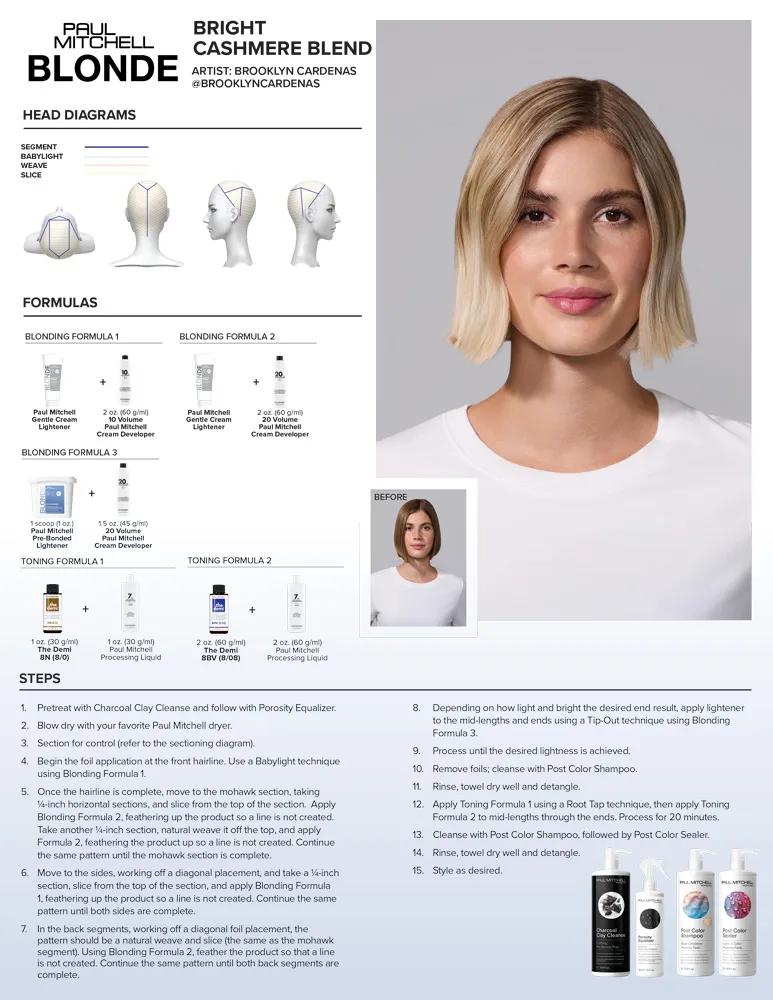 image of Paul Mitchell Blonde Bright Cashmere Blend tip card